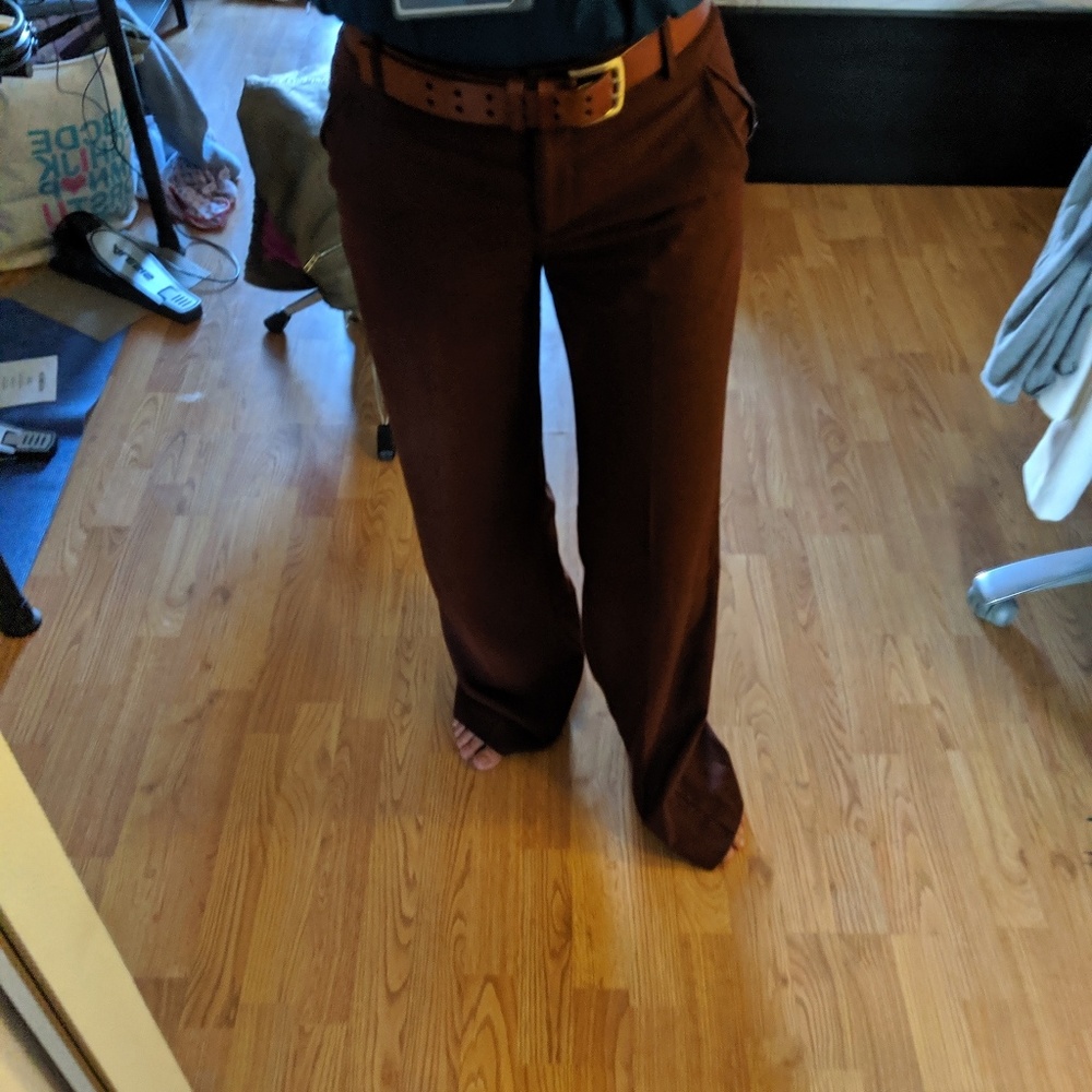 Anthropologie brown cotton work pants